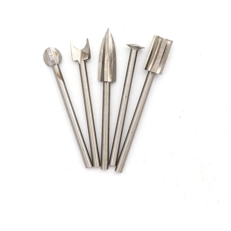 Electric woodworking carving knife Woodcarving milling cutter root carving grinding tool Wood grinding head set