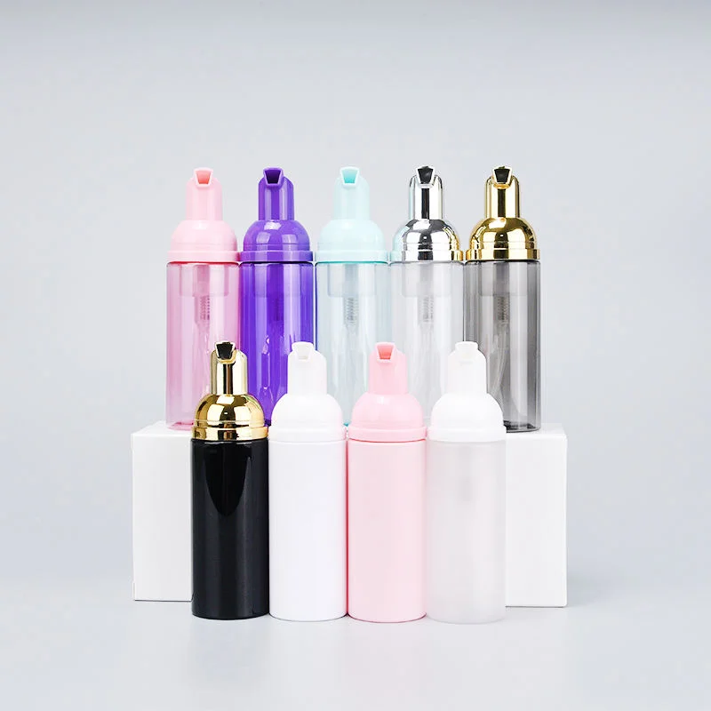 40ml 50ml 60ml 80ml 100ml PET cosmetics cleansing mousse foam plastic bottle with pump head