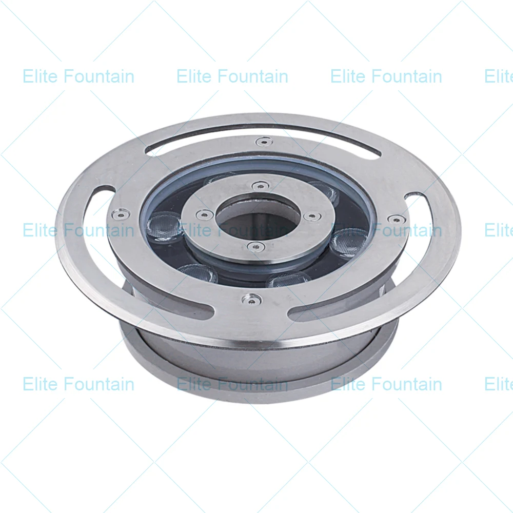 180ZMKH Centre Hole Cast Aluminum Submersible Fountain RGB LED Light with Internal, External, DMX512 Control ACDC12V, 24V, 220V