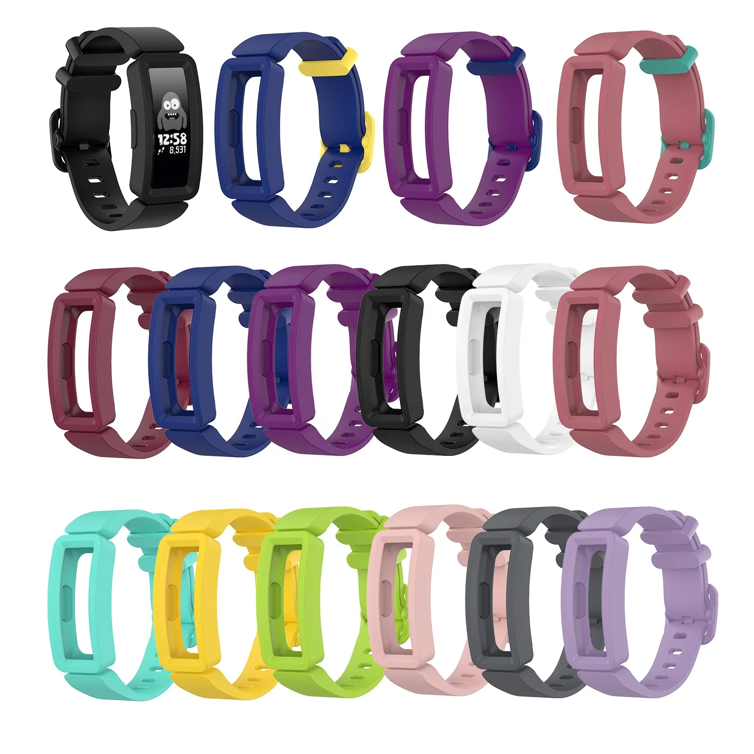 Replacement Soft Silicone Strap For Fitbit ace 2 Kids Smart Watch Band Classic Bracelet For Fitbit Inspire/Inspire HR Wristbands