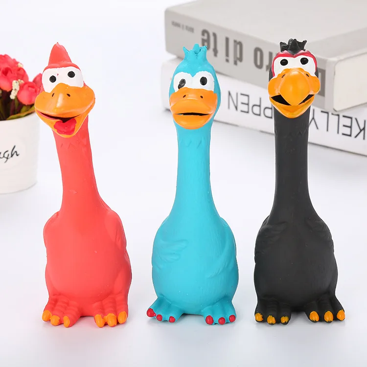 Dog toy stand squeal chicken strange squeal chicken latex sound toy pet supplies factory spot wholesale cross-border