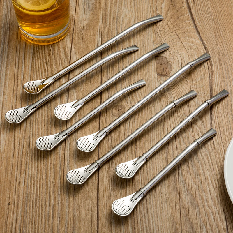 Посуда для напитков Yerba Mate чай из нержавеющей стали металлическая соломенная ложка аргентинский чай фильтр для воды соломинка для бара офиса горячая распродажа