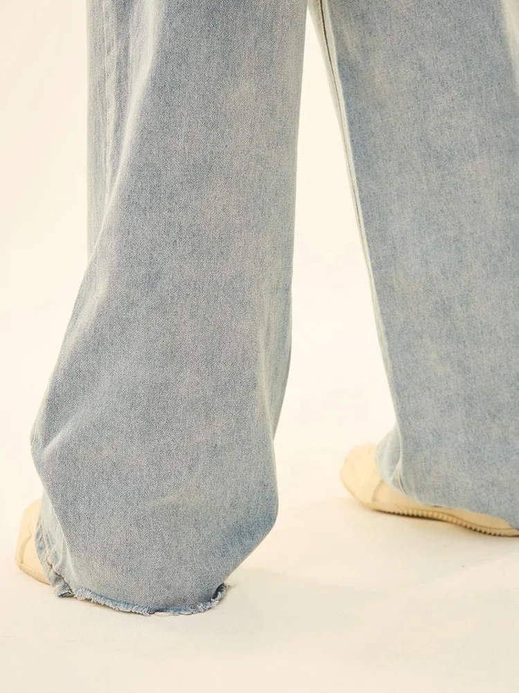 High Waisted Baggy Jeans for Women Big Size Jean Trousers Women Loose Fit Jeans Supplier