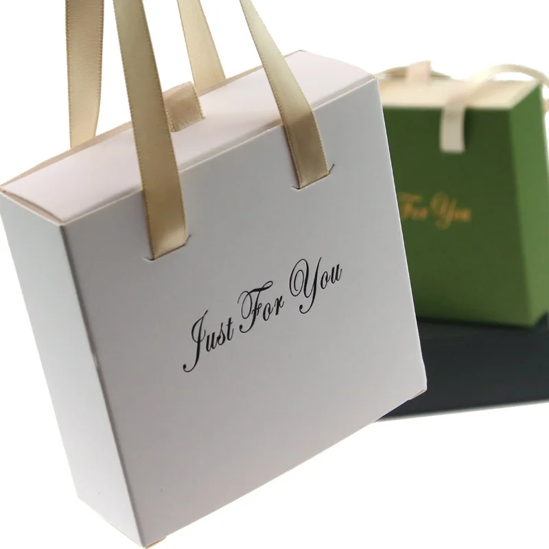 Portable Green Jewelry Pull-out Girl Necklace Earrings Ring Bracelet Paper Packaging Gift Box With Velvet Tray