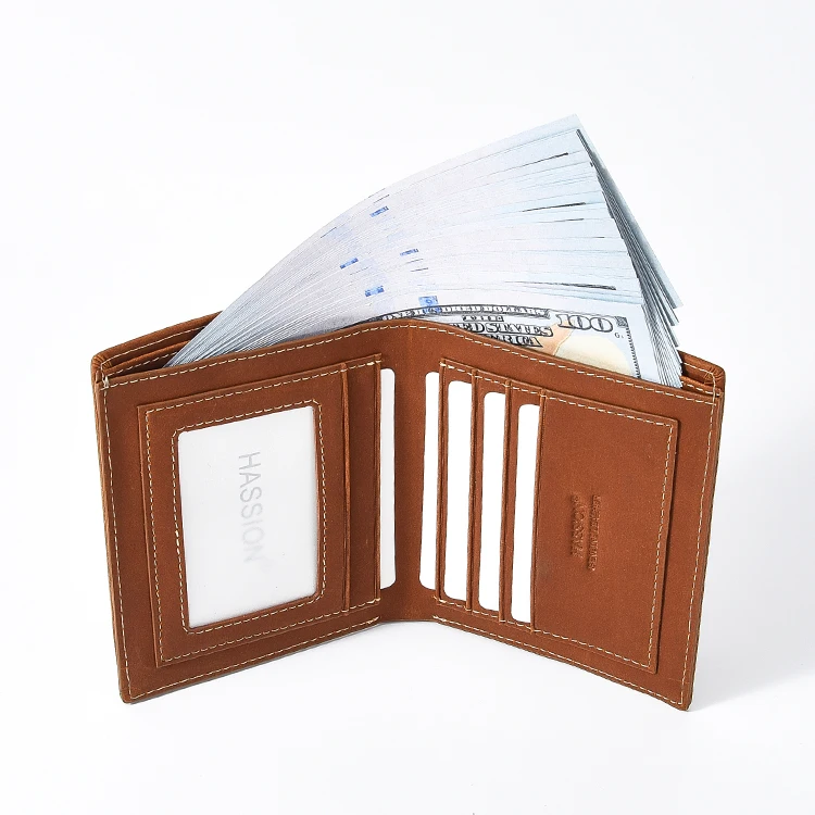 Factory Outlet custom PU Wallet Man Bifold Wallet Men Leather Rfid Card Wallet Money Clips Lowers For Men Cardholder