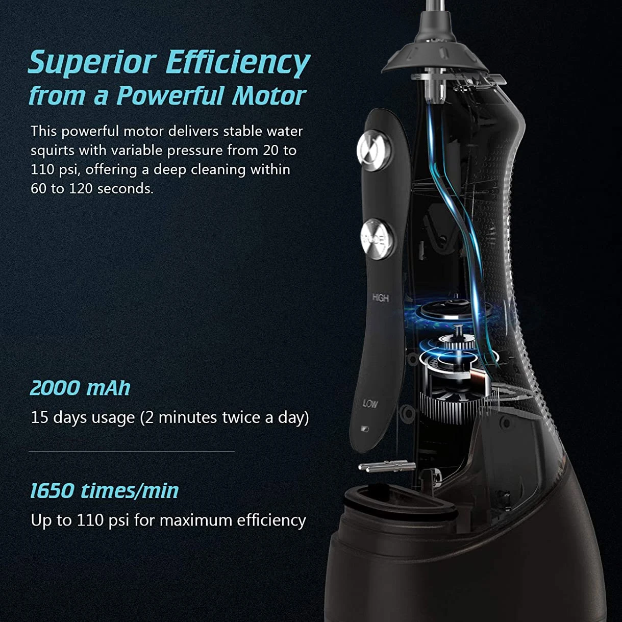 Unifeel latest Design 2in1 Portable Faucet Toothbrush Puls Shower Water Pik Flosser And Brush Rechargeable