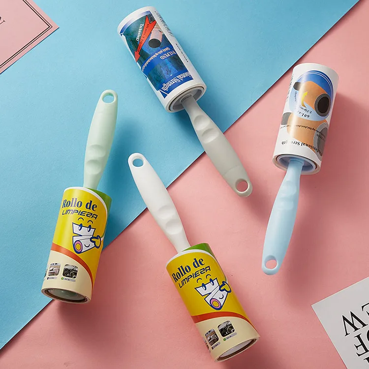 European Handle Hair Sticking Lint Roller Can Be Replaced Lint Roller Dusting Sticky Hair Brush Straight Shank Dusting Brush