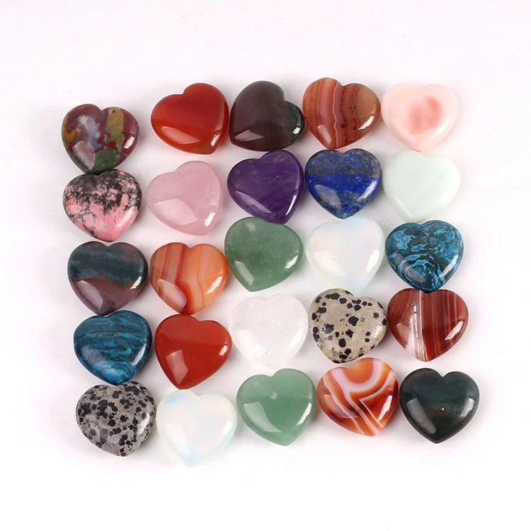 
Wholesale Crystals Healing Energy Stones Crystal Heart Shape for Reiki Home Decoration 