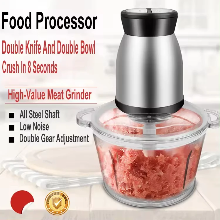 Mixer Chopper Electric Vegetable Bowl Automatic Powerful Stainless Meat Grinder