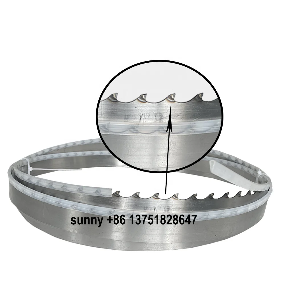 hardwood cutting diamond tooth carbide tip teeth Bandsaw blade for portable band saw machine