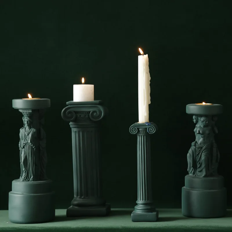 Greek European-style Sophia Venus Statue Roman Column Aromatherapy Candle Holder Creative Soft candle stand decoration
