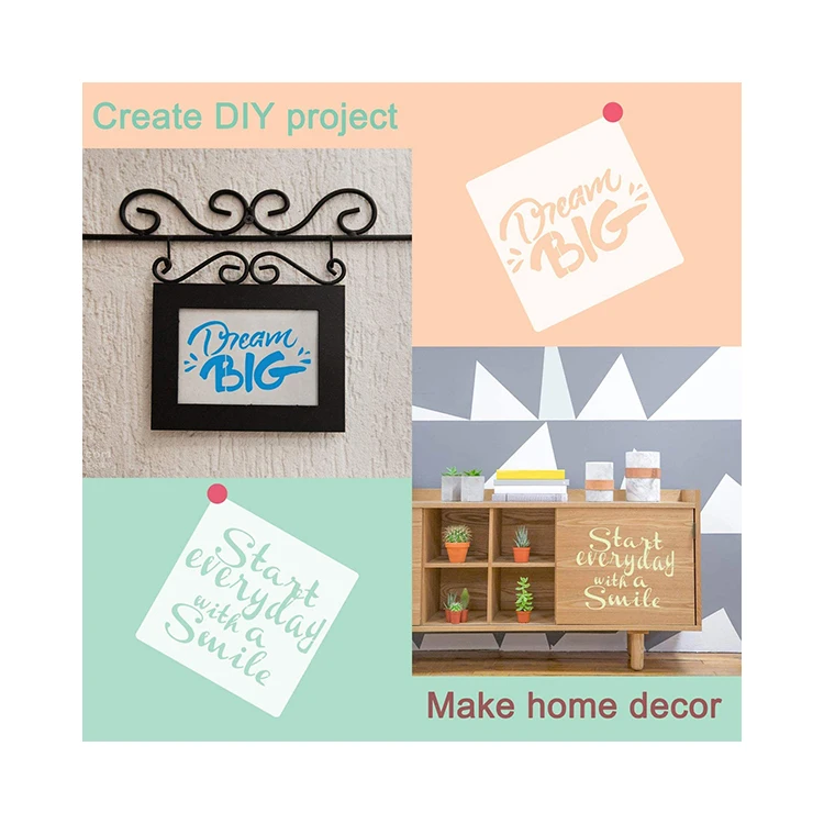 Customizable designs laser cut eco friendly mylar material stencils