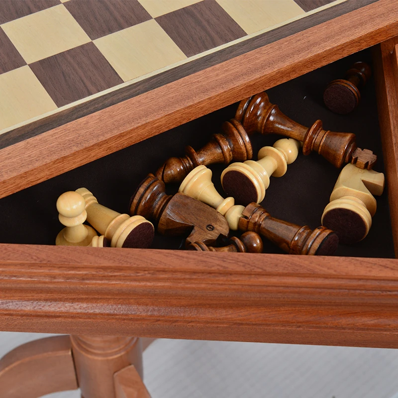3 in 1 Chess Board Table Game Board Rustic Living Room Decor end Table Small Side Table