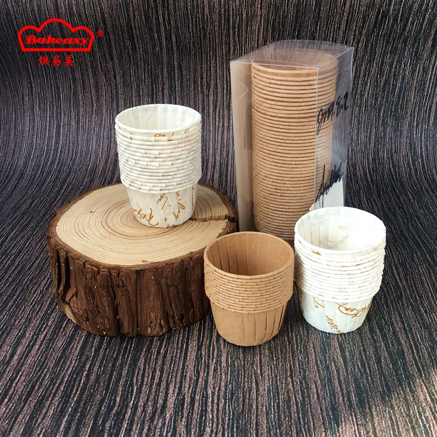 Sweet dessert bakery paper liner Disposable Baking Cups Ramekins for cupcakes muffins rolled rim 50 Count Box Pack