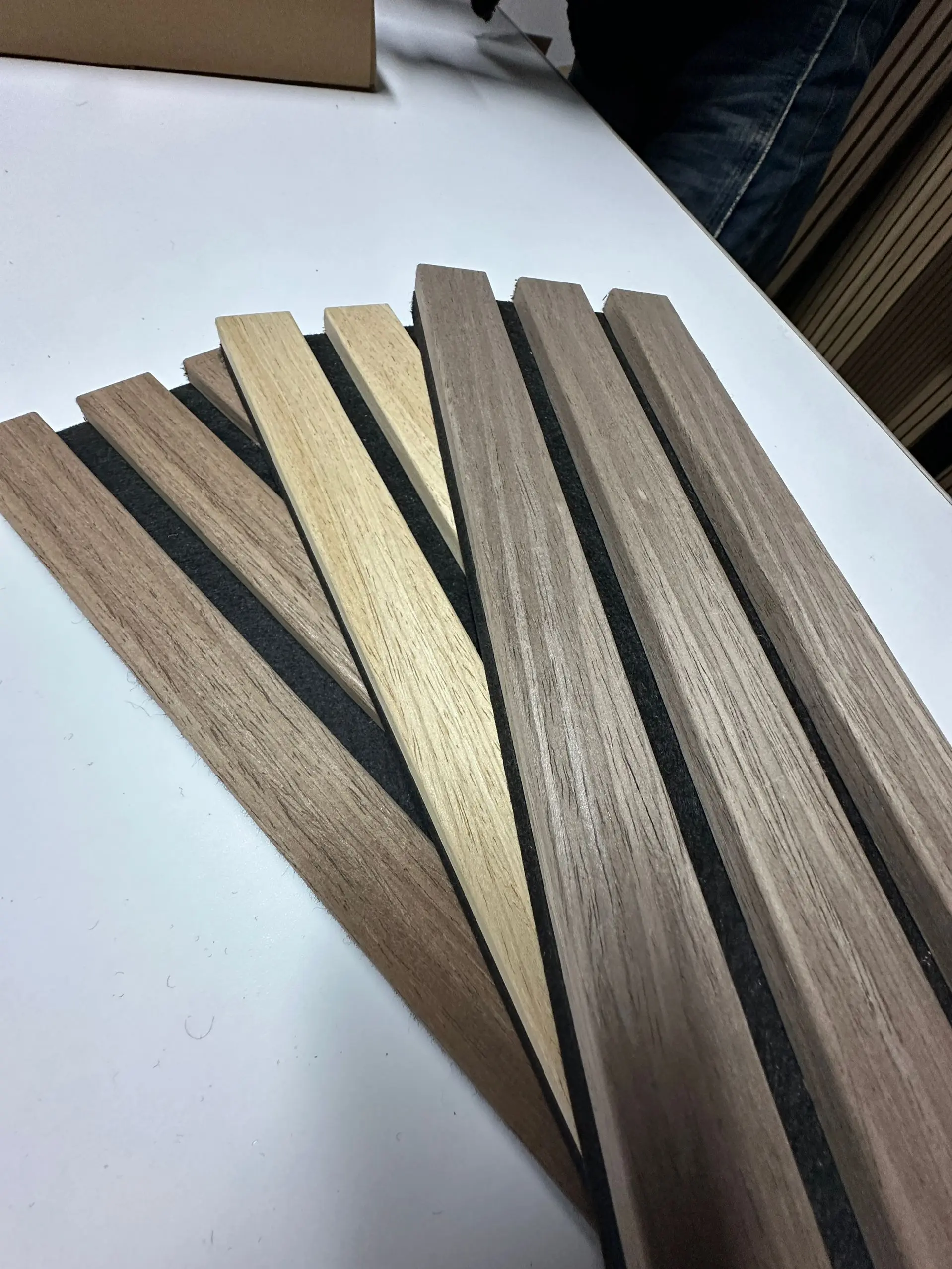 KASARO New Design Acoustic Wood Slat Panels Sound-Absorbing Board Mdf Acoustic Wrapped Panels