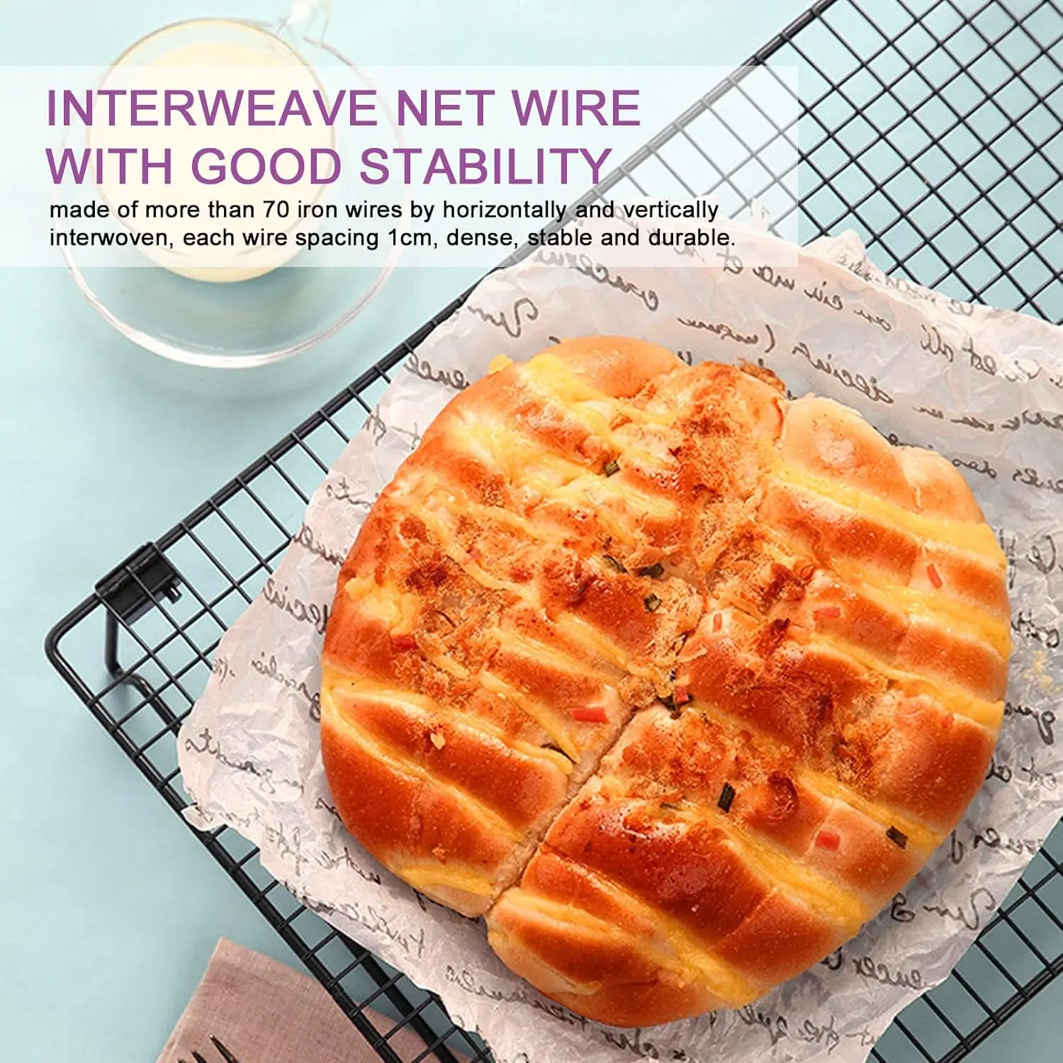 Cooling Rack Baking Food Safe Kitchen Wire Racks Bakery Cake Bread Stainless Steel Baking Sheet Tray Cooling Rack