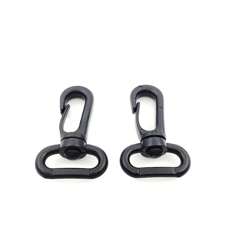 Plastic swivel  snap hook strap belt black clip hook