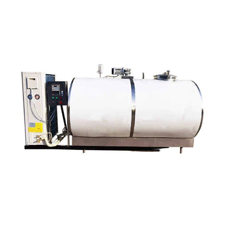 stainless steel refrigerated bulk small 1000 liter 2000l milk cooling tank