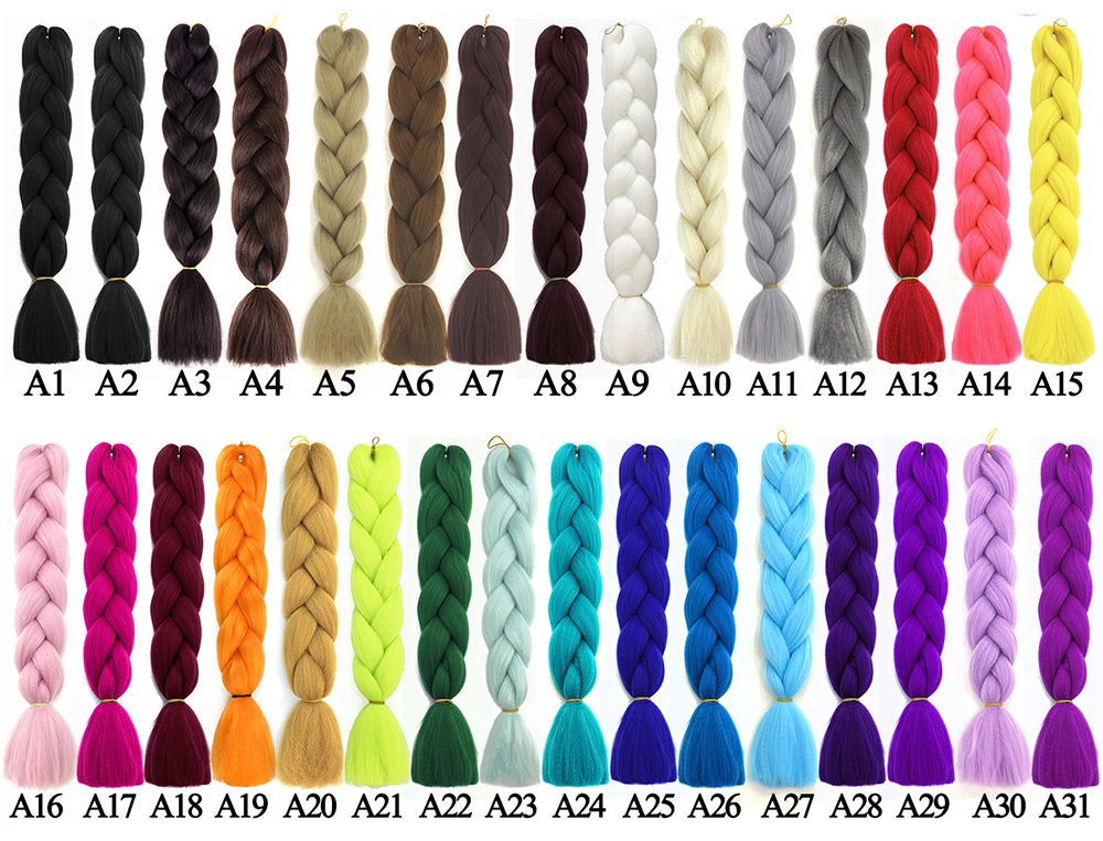 Answer Hair 24 Inch 100g Braiding Hair Yaki Straight Synthetic jumbo braids Wholesale Extensions for African