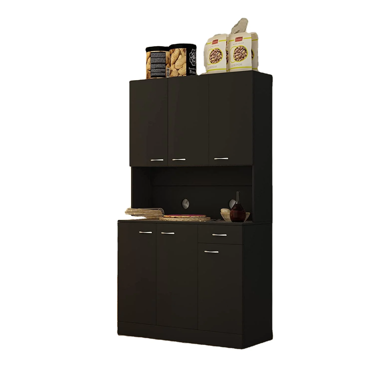 Буфетные шкафы Hutch высокий кухонный буфетный шкаф с дверцами для кухни столовой