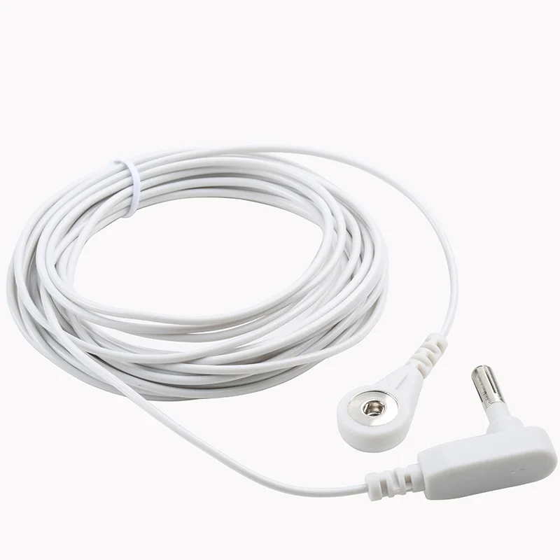 Drop Shipping 4.5m 15ft earthing grounding Straight cable earthing grounding cord white PU grounded earth wire