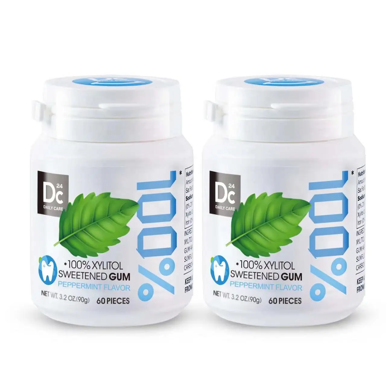 1.5g xylitol chewing gum spearmint flavor chew gum kosher halal certificate factory supplying