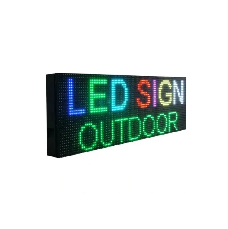 Programmable P10 LED Signs Full Color Scrolling Led Display High Brightness indoor LED Advertising Display Board