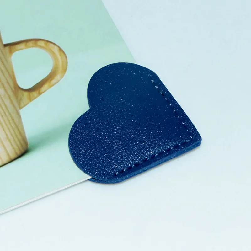 Minimalist Style Handmade PU Leather Handicraft Bookmarks