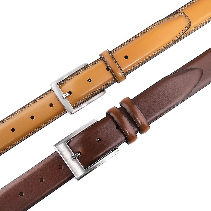 Custom logo Casual Pin Buckle Luxury Leather Belts Mens Genuine Leather Belt