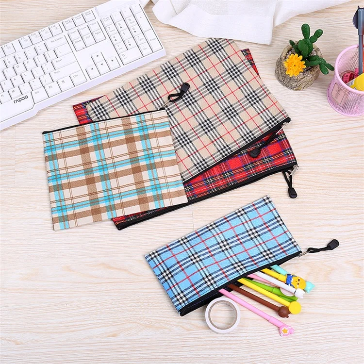 
Factory hot sale custom classic case grain leather zipper pencil bag storage caseA4 