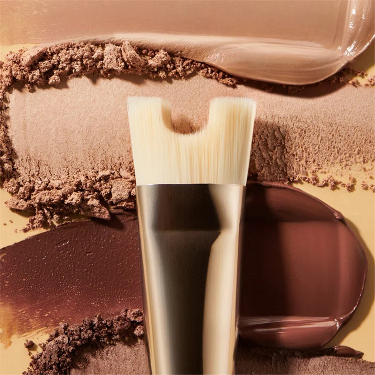 Customized Private Lable Vegan Professional Single Makeup Synthetic Nose Precision Duo Contour Brush