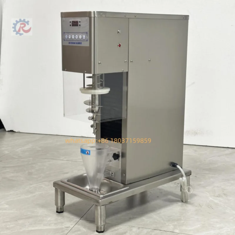 Factory Price Auto Swirl Fruits Ice Cream Machine /Real Fruit Swirl Ice Cream Blender / Stir Frozen Yogurt Ice Cream Mixer