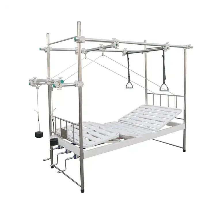 Steel Frame Adjustable Promotion Price Orthopaedics Hospital Bed Medical Multifunctional Lumbar Traction Bed