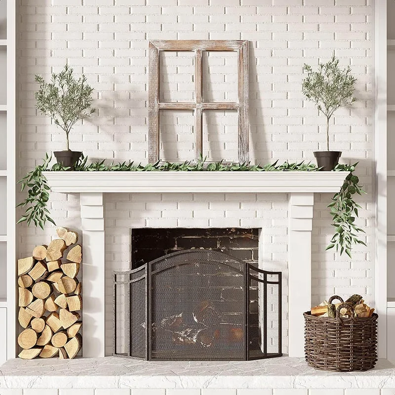 18x24 Rustic Farmhouse Brown Bedroom Window Frame Wall Decor, Vintage Western Country Farmhosue Wart Decor Wall Hanging Decor