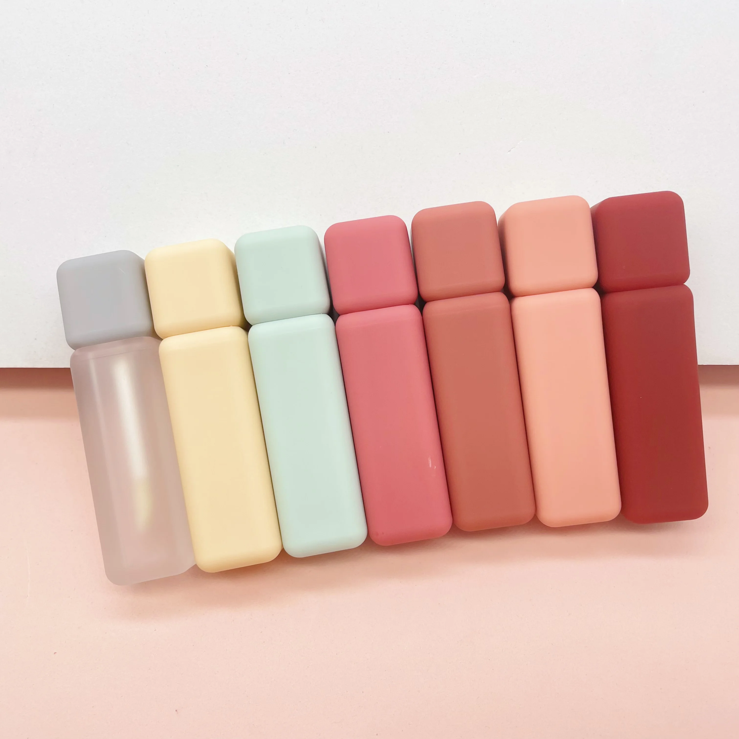 5ml Colorful plastic cosmetic Private Label Square Lip gloss tubes lipgloss container