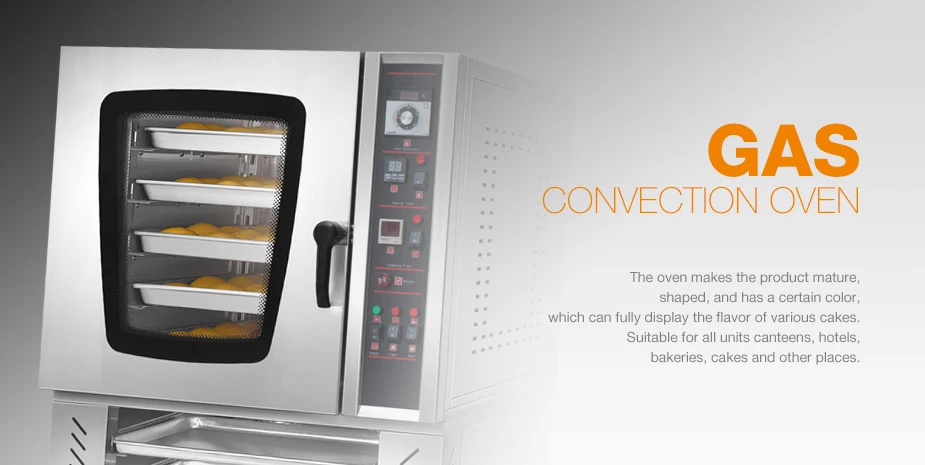 8 Trays Commercial Baking Gas Pizza Oven For Bakery