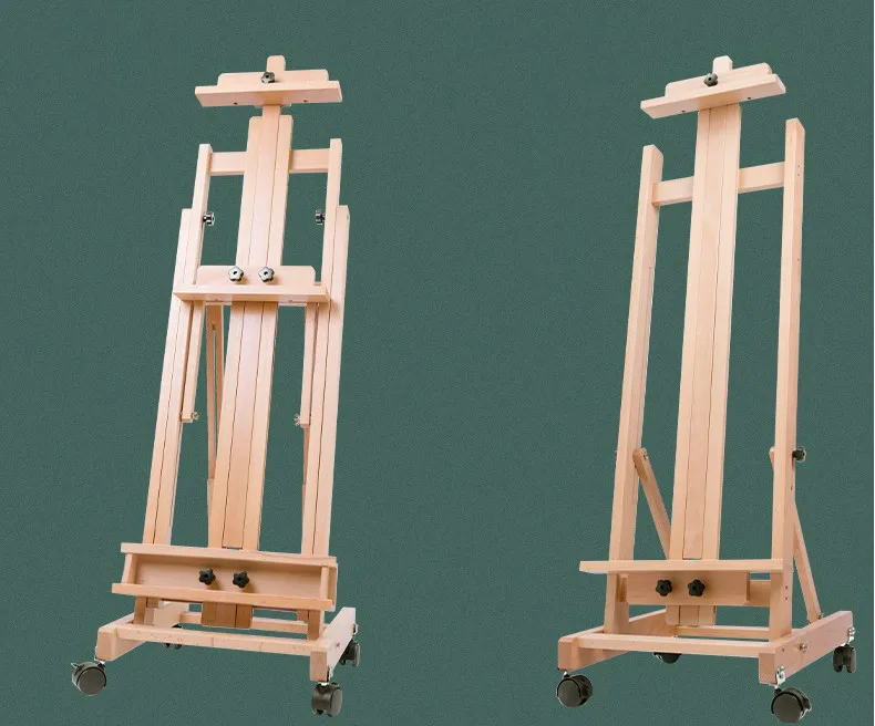 Factory Direct Portable bBeginners Oil Painting Sketch Adjustable Beech Wood Studio Easel