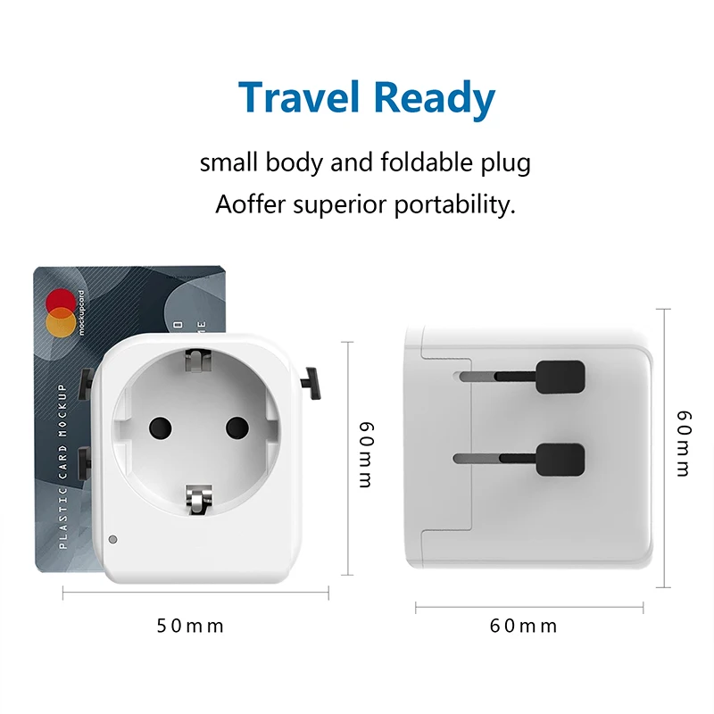Earth pin EU to World travel adapter with PD and QC 20watts charging ports, type C E F shuko covverter adaptor