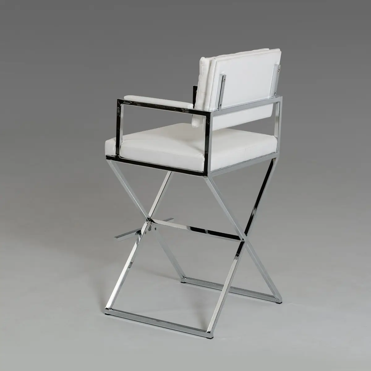 Modern Leisure Furniture  Non-adjustable Stainless Steel PU Leather Chair Bar Stools For Kitchen Modern