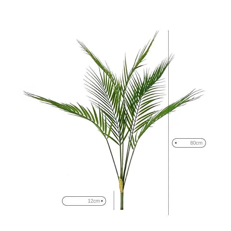 New Style Simulation Plants Palm Leaves Green Plants Decoration Iron Leaves Plant Wall Materials Wedding Decoration