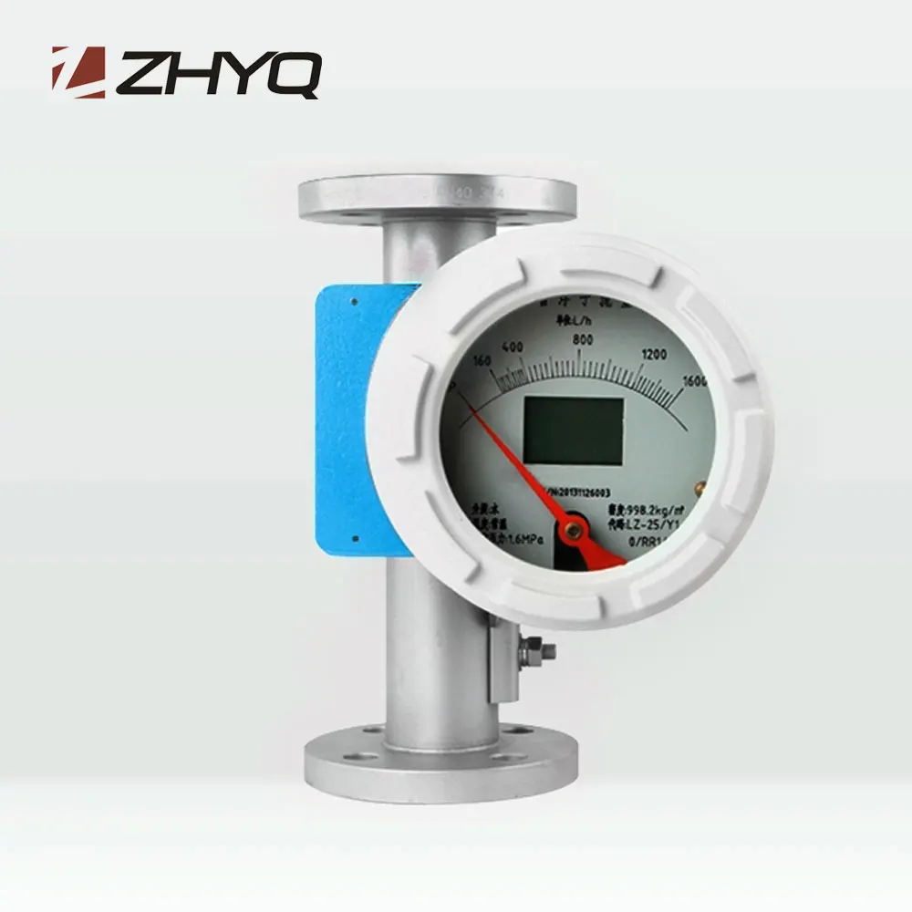 hydrogen chlorine gas flow meter rotar flowmeter medical metal tube rotameter for steam air water with alarm