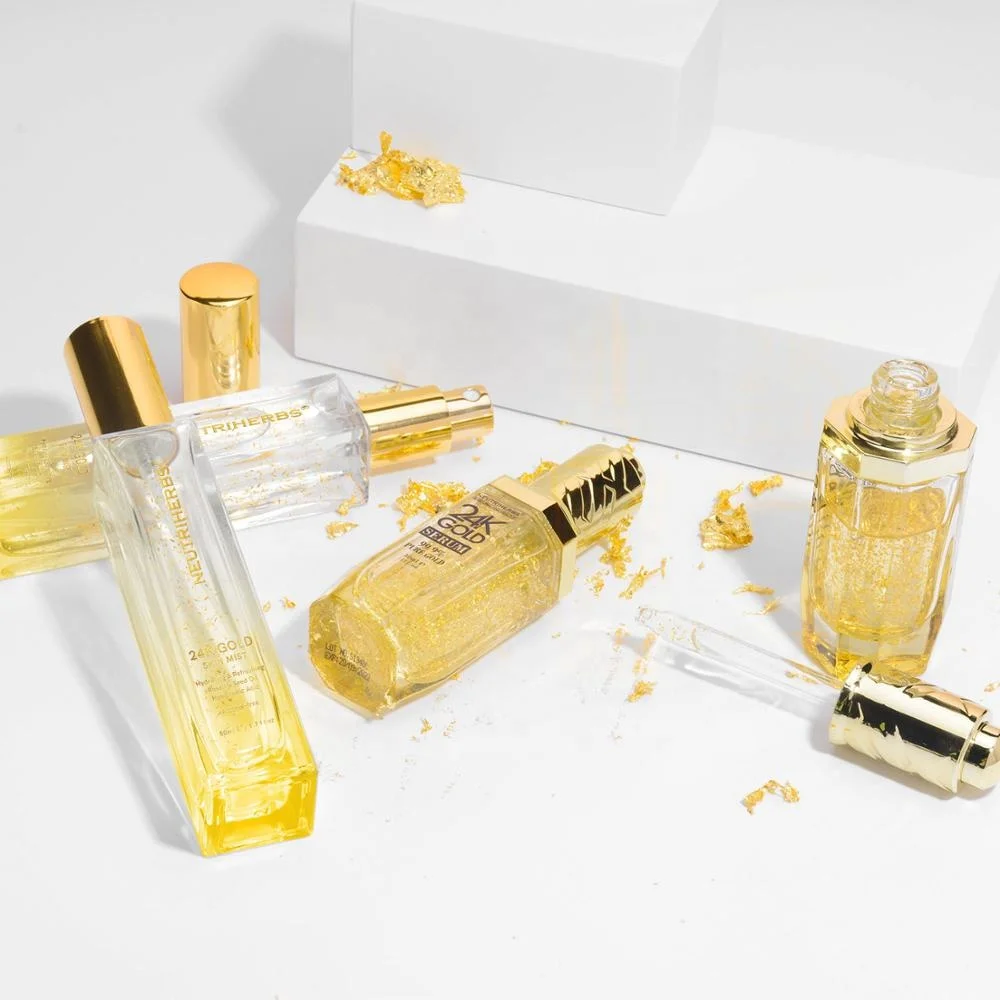 Neutruherbs Deep Moisturizing Hydrating Oil Control Face Toner Mist Anti Wrink Aging Whitening Serum 24K Gold Skin Care Set