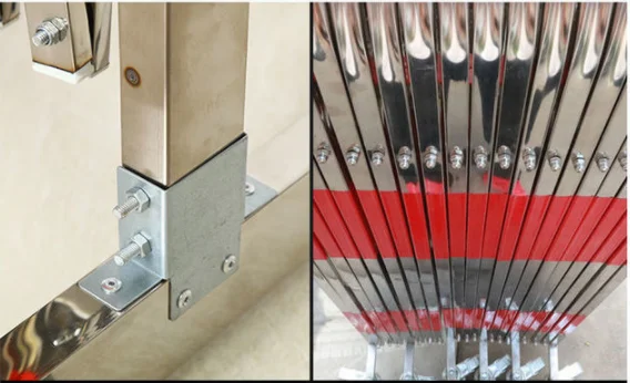 The stainless steel telescopic fence can be used as a movable barrier