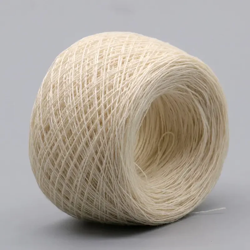 Factory wholesale white embryo ring spun yarn 28s/2 60% cotton 40% acrylic blended yarn for hand knitting sewing