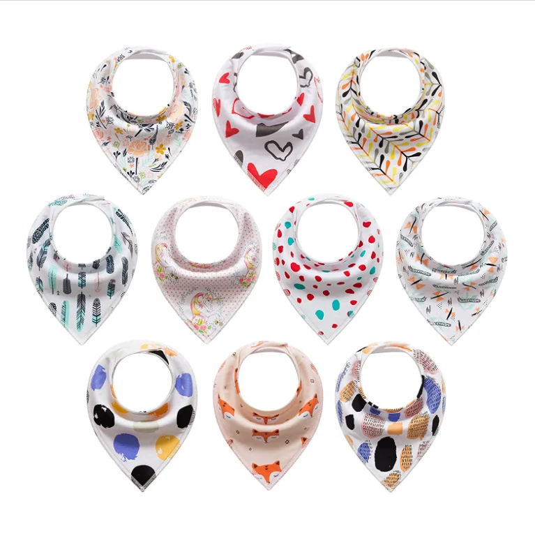 Custom Print Organic Cotton Disposable Baby Clothing Bib