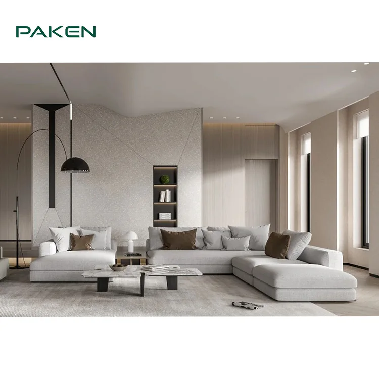 Arabic Style House Villas Living Room Fabric Sectional Sofa Furniture Sets