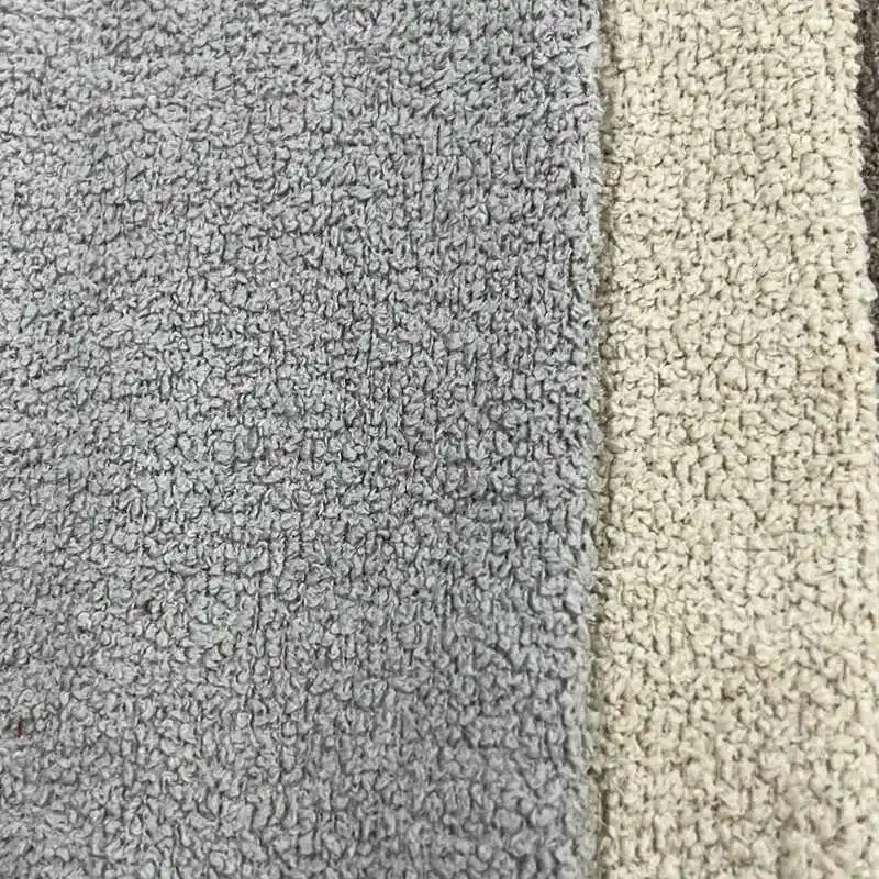 Polyester sofa chair sheep wool teddy lamb wool blend look sofa upholstery fabric for sofa chenille boucle