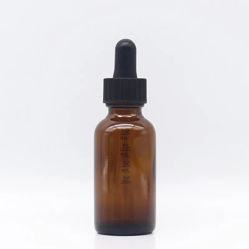 Screen printing skincare serum bottle 1oz 2oz 4 oz 100ml 30ml green bule matte black tincture dropper boston glass bottle