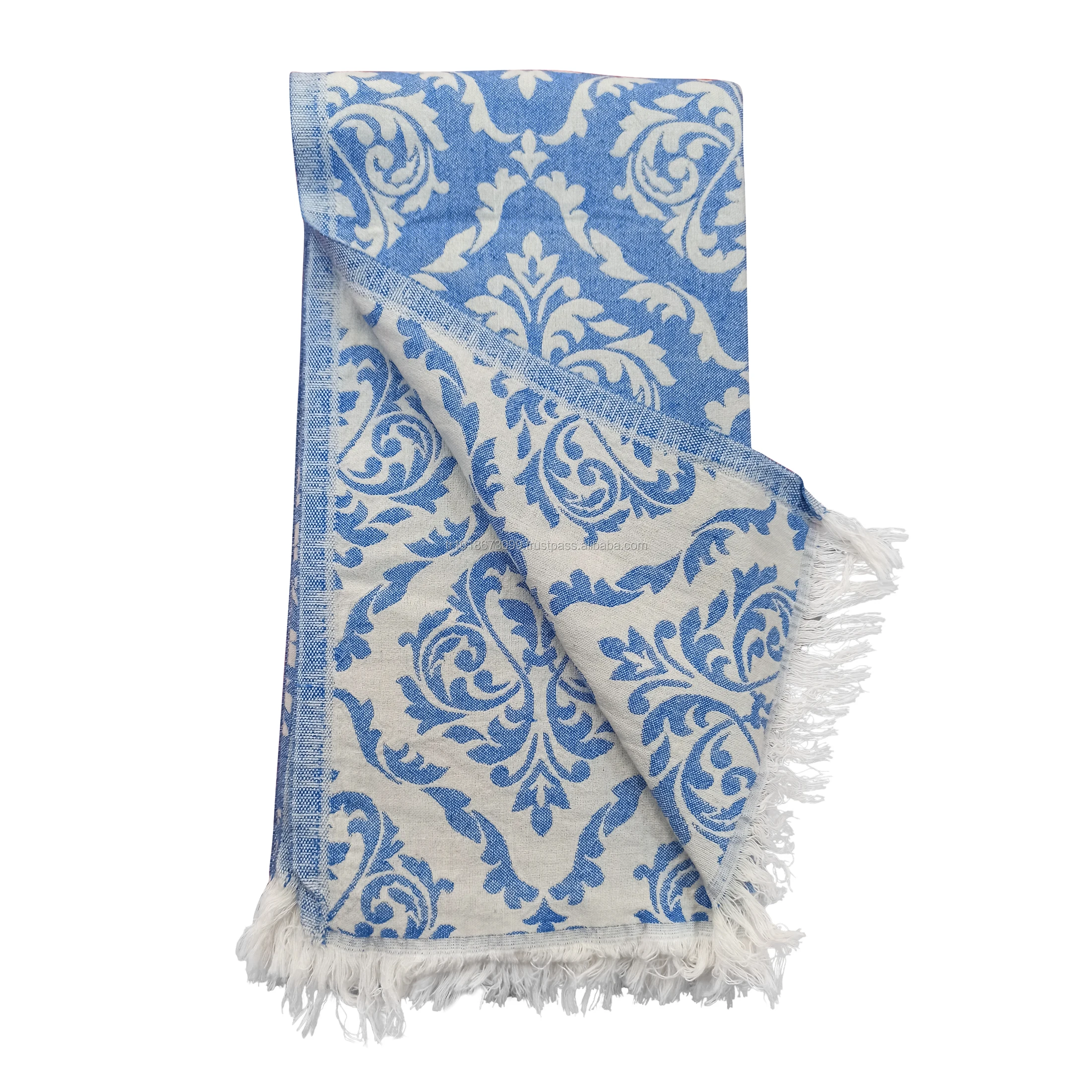 Jacquard Woven Turkish Hamam Towels Wholesale - 100X180CM 100% Cotton Peshtemal Towel Burgundy OEM Patterns Welcomed Turkish