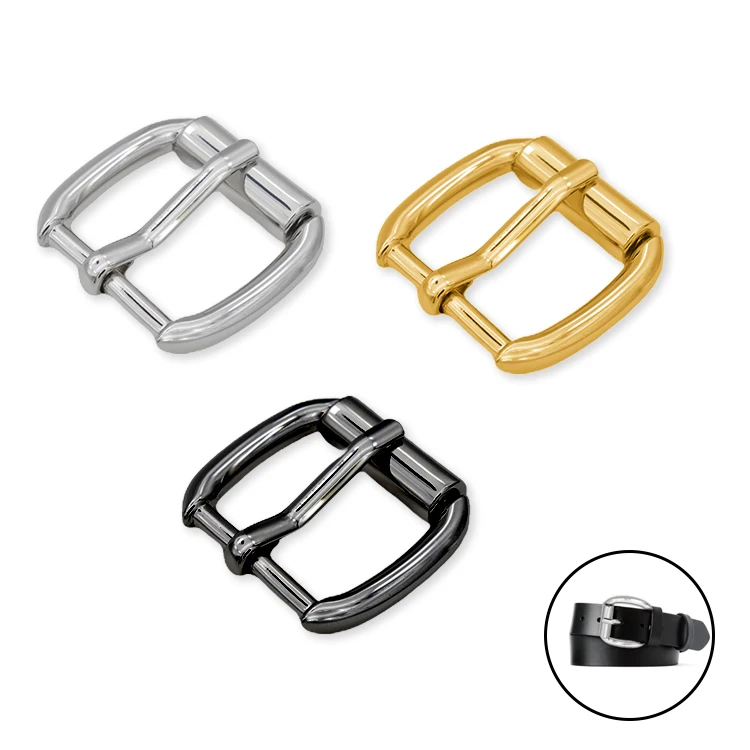 High Quality Customized 20mm Rugged roller Pin Belt Buckle For Handbags Decorative